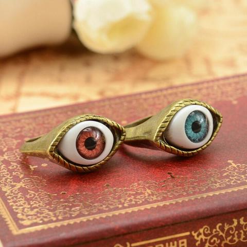 1PC Eye Vampire 1 Gothic Exaggerated Punk Jewelry Brown Fashion Chic Rings Blue Style Fashion Hot Gift ► Photo 1/5