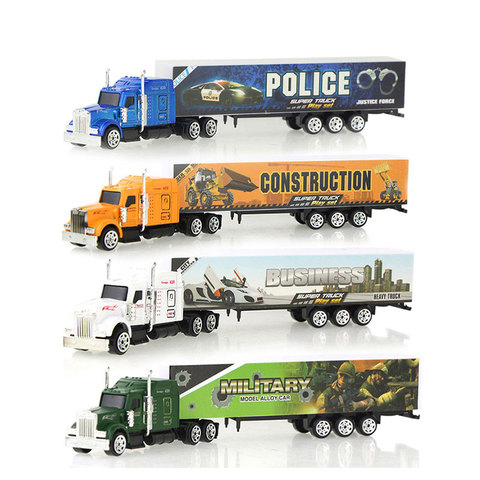 1 Pcs Sliding Alloy Truck Model Diecast Car Toy Container Oil Truck Tank Multi-color Vehicles Toys Birthday Gift for Children ► Photo 1/6