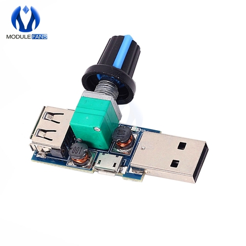 Mini USB Fan Governor Wind Speed Controller Air Volume Regulator Cooling Mute Multi Function Fan Speed Switch Module DC 5V ► Photo 1/6