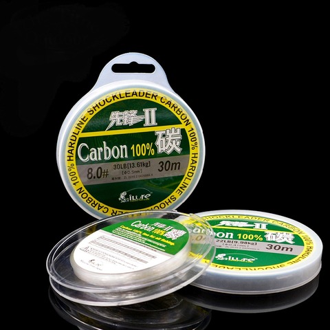 1 piece 100% fluorocarbon fishing lines 30M,Transparent fishing line Carbon Fiber Leader Line  ► Photo 1/3