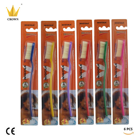 6PCS/lot Crown Ang Ola Adult Toothbrush Oral Care Extra Hard Bristles High Quality ► Photo 1/6
