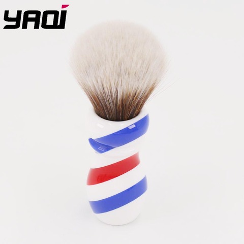 Yaqi New Barber Pole Style 24mm Mew Brown Synthetic Knot Shaving Brush ► Photo 1/5
