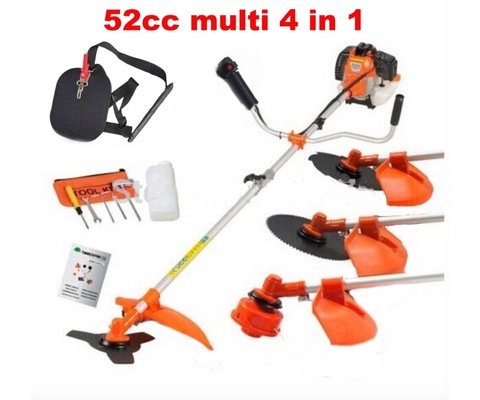 Multi powerful 52cc gasoline brush cutter 4 in 1 grass trimmer  strimmer cutter garden manual work tool ► Photo 1/1