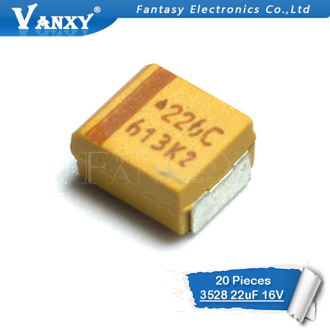 20pcs B 3528 22uF 16V 226C 226 SMD tantalum capacitor ► Photo 1/2