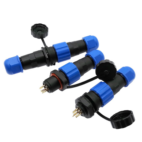 Waterproof connector IP68 SP13 2 Pin 3pin 4pin 5pin 6pin 7pin cable connectors Plug and socket ► Photo 1/5