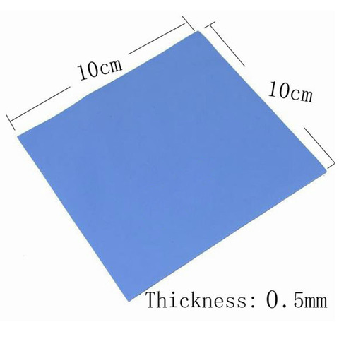 100 Pcs Blue 10mm*10mm*1mm GPU CPU Heatsink Cooling Conductive Silicone Pad Thermal Pad ► Photo 1/5