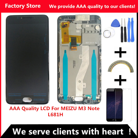 AAA Quality LCD+Frame For MEIZU M3 Note L681H Lcd Display Screen Replacement For MEIZU M3 Note l681H Aseembly ► Photo 1/5