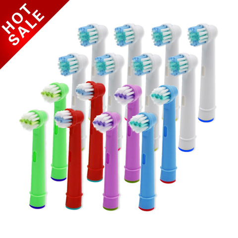 16pcs Replacement Kids Children with Adult toothbrush Heads For Oral-B Electric Toothbrush Fit Advance Pro Health/Triumph/3D ► Photo 1/6