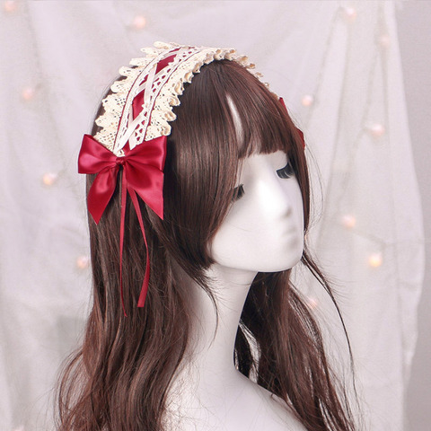 Women Diademas Para El Pelo Mujer Lolita Lace Headband Hair Band Bowknot Headwear Beautiful Hair Accessories For Girls Gift 2022 ► Photo 1/6