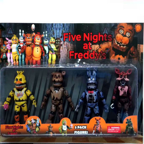 4pcs/set FNAF Five Nights Security Breach Freddy Action Figures Bonnie Foxy  Toy 5 Fazbear Bear Doll Model Toys Gift For Children - AliExpress
