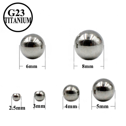 5Pcs/lot G23 Titanium Ball Replacement Piercing Lip Eyebrow Tongue Nipple Earring Accessories Body Piercing Jewelry Screw Balls ► Photo 1/5