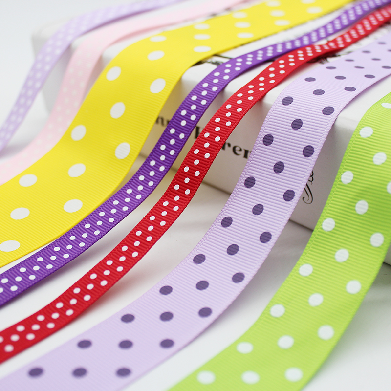 NEW 10yards 25mm print color patterns Grosgrain Bow Ribbon Sewing decoration#152 