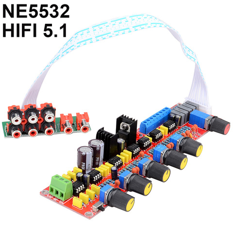 NE5532 HIFI 5.1 Tone Plate Pre-amplifier Board Volume Control Panel for 5.1 Amplifier Board AC15V-0-15V Free Shipping 12003207 ► Photo 1/6