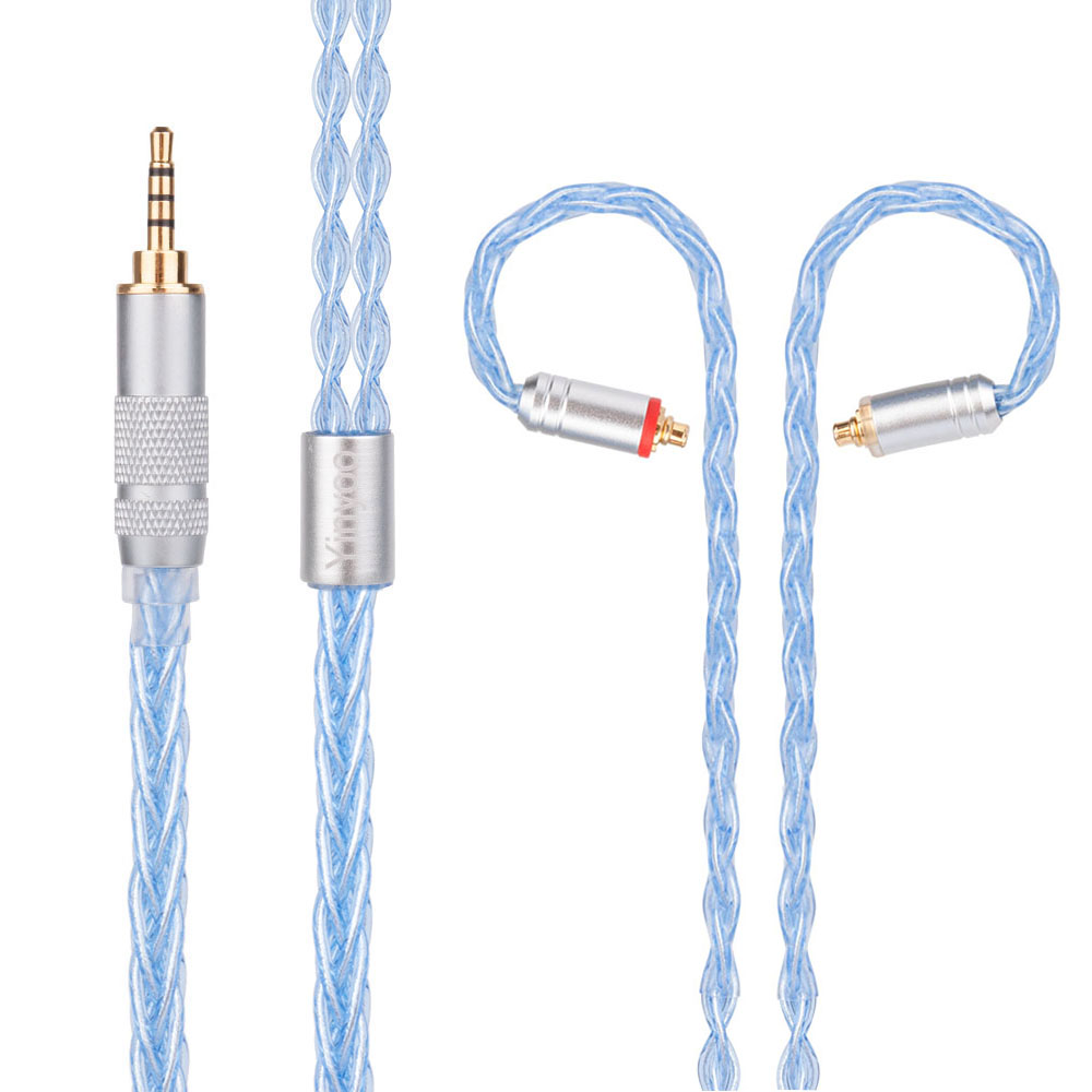 Yinyoo 2.5/3.5/4.4mm MMCX/2Pin 8 Core Earphone Balanced Cable Upgraded Wire Well 