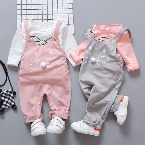 Spring newborn baby girls clothes sets fashion suit T-shirt + pants suit baby girls outside wear  sports suit clothing sets ► Photo 1/6