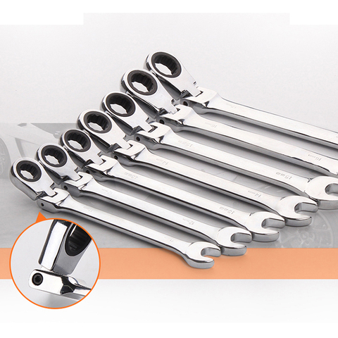 8-13mm Flexible Head Wrench Set Key Ratchet Pulley Tool Ratchet Wrench Combination Wrench Ratchet Set ► Photo 1/6