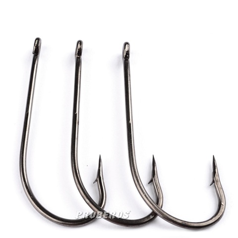 10pcs/lot High Carbon Steel barbed Hook Fishing Hooks with Soft Worm Fishhooks Lure WormS Pond fishing accessorires ► Photo 1/6
