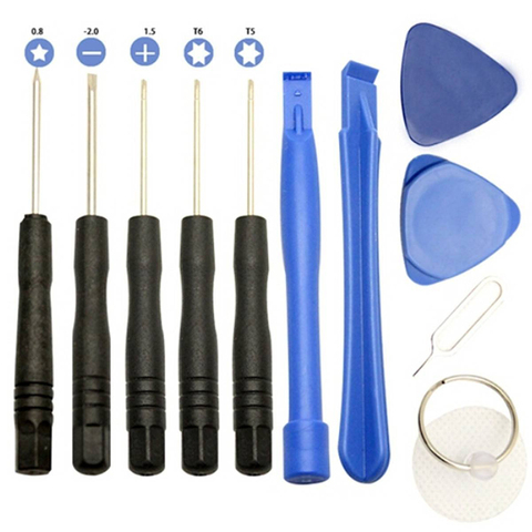 Professional 11 in 1 Cell Phones Opening Pry Repair Tool Kits Smartphone Screwdrivers Tool Set For iPhone Samsung HTC Moto Sony ► Photo 1/6