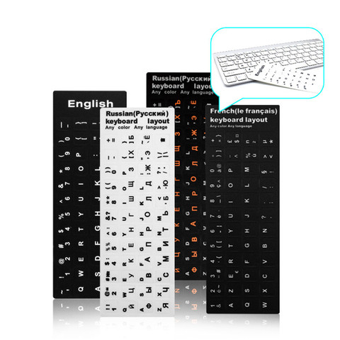 Waterproof Laptop Keyboard Stickers Spanish/English/Russian/French Deutsch/Arabic/Korean/Japanese/Hebrew/Thai Keyboard Layout ► Photo 1/1
