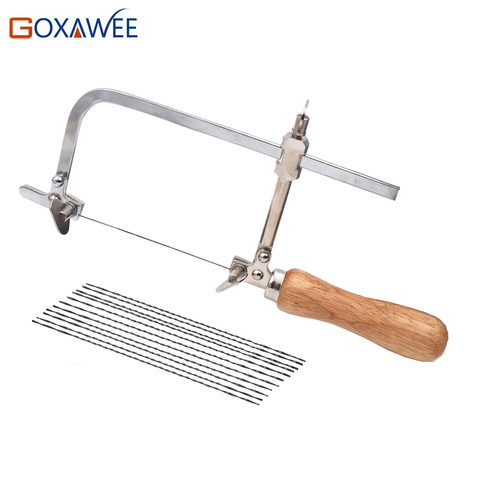 GOXAWEE Adjustable Saw Frame from 10mm to 130mm Jeweller Saw Bow for Art Hobby Hand Tools Woodworking Wood Hacksaw Frame ► Photo 1/6