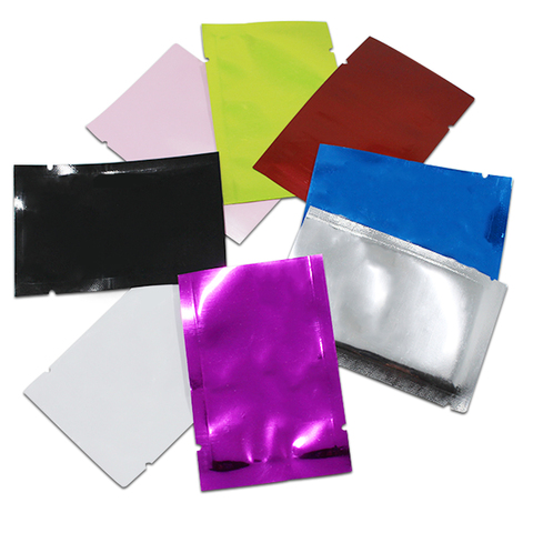 200pcs/ Lot Open Top 8 Colored Aluminum Foil Heat Seal Food Vacuum Package Bag For Snack Beans Packaging Flat Mylar Pack Pouches ► Photo 1/6