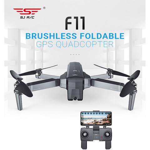 SJRC F11 GPS Drone with 5G Wifi FPV 1080P Camera Brushless Quadcopter 25mins Flight Time Gesture Control Foldable Dron Vs CG033 ► Photo 1/6