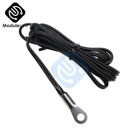 2PCS W1401 W1209 100cm 1m Waterproof NTC 10K 1% 3950 Thermistor Accuracy Temperature Sensor Cable Wire Probe Fixed Mounting Hole ► Photo 1/6