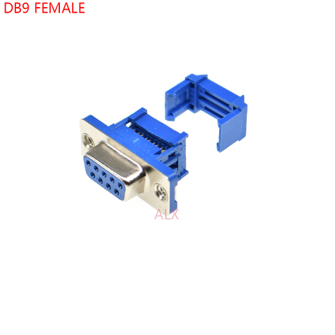 5PCS DIDC9 DB9 feMALE serial port CONNECTOR IDC crimp Type D-Sub RS232 COM CONNECTORS 9pin socket 9p Adapter FOR ribbon cable ► Photo 1/5