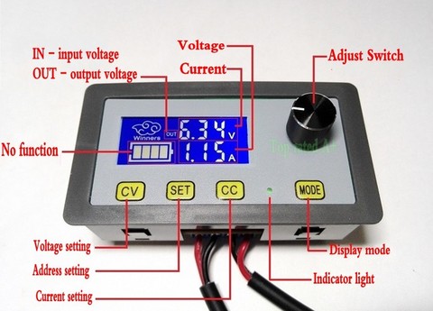 5A Adjustable Step-Down Power Supply Buck Module 6V-32V to 0-32V LCD Display NC ► Photo 1/1