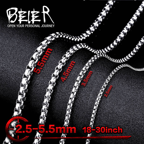 Wholesale Lots 316L Stainless Steel Pearl Necklace figaro chain necklace for Pendant Match Sweet Kolye For Man Woman CheapBN1010 ► Photo 1/6