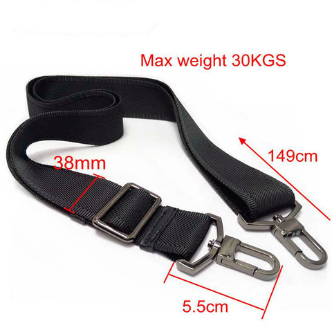 38mm max 30KGS strong hook nylon belt accessory,men bags long shoulder strap,man briefcase bag straps,repair bag shoulder strap ► Photo 1/4