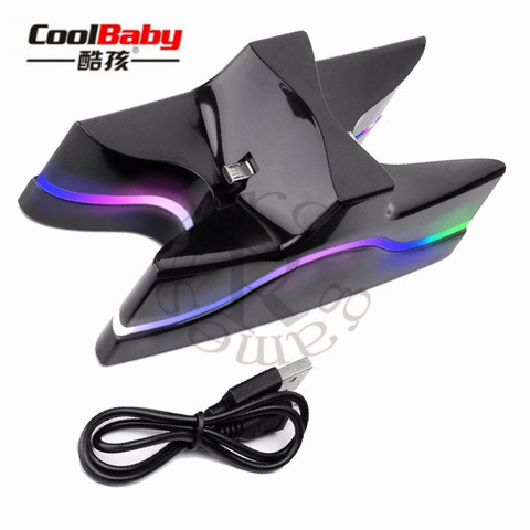 Hot Sale Unique UFO Design LED Dual Charging Docks Stand for PlayStation 4 PS4 Controller Charger Accessoriess New ► Photo 1/6