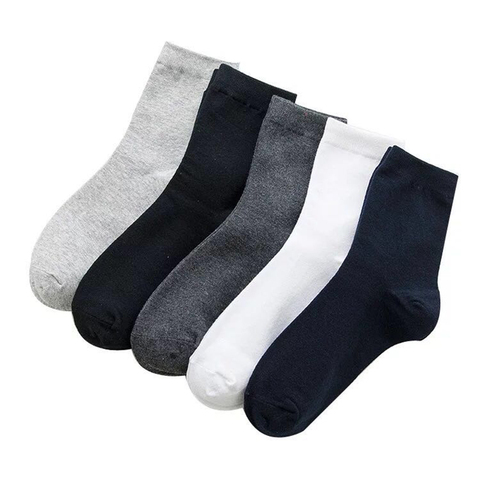 5 Pairs/lot Large Size Men Socks Cotton 42,43,44,45,46,47,48 Solid Color Fashion Casual High Quality Classic Business Male Socks ► Photo 1/6