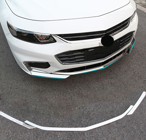 Chrome Front Bumper Grille Cover Trim Light Accent Insert Protector Molding Garnish For Chevrolet Malibu Chevy 2016 2017 2022 ► Photo 1/6