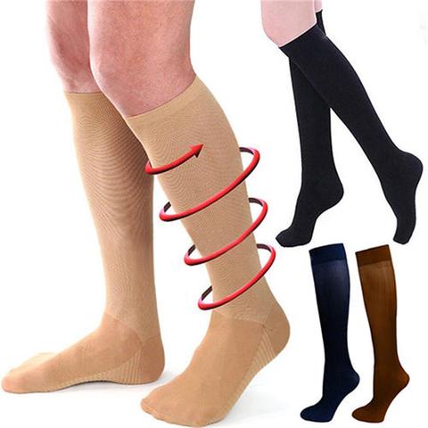 1 pair Antifatigue Unisex Compression Socks Flight Travel Anti-Fatigue Knee High Stockings Anti Fatigue Magic sock ► Photo 1/5