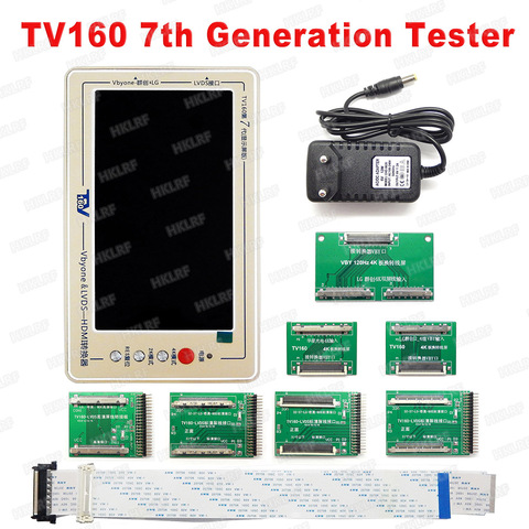 Official TV160 7th TV Mainboard Tester Tools 7 Inch LCD Display Vbyone LVDS to HDMI Converter With Seven Adapter Panels ► Photo 1/6