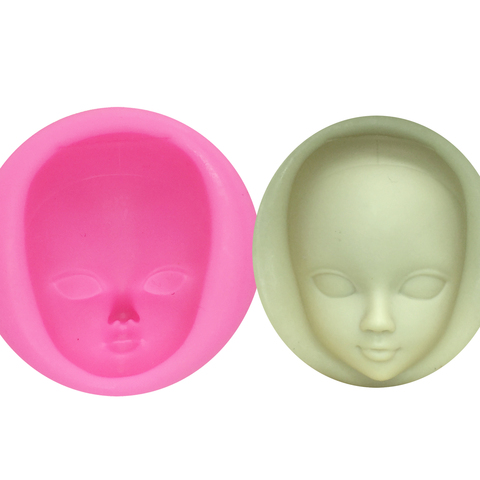 M929 DIY Girl Face Silicone Mold Fondant Molds Cake Decorating Tools woman mask Gumpaste Mould Polymer Clay Resin Molds ► Photo 1/6