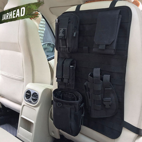 Universal Tactical MOLLE Car Seat Back Organizer military MOLLE Panel Vehicle Seat Cover Protector Kit Mat Black ► Photo 1/6