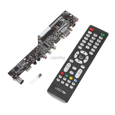 Universal LCD Controller Board Resolution TV Motherboard VGA/AV/TV/USB Interface Driver Board Dropship ► Photo 1/6