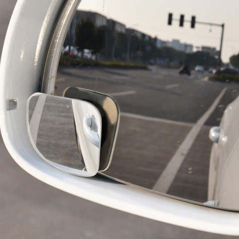 VODOOL 2pcs Clear Car Rear View Mirror 360 Rotating Adjustable Fixable Convex Blind Spot Mirror Parking Auto Motorcycle ► Photo 1/6