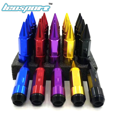 85mm lug nuts For Rays steel+Aluminum with Extended Spike lug nuts bolt Tuner Wheels Rims Lug Nuts Racing ► Photo 1/6