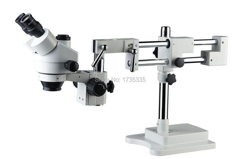 microscope world SZM-45T-STL2 7X-45X Trinocular Stereo Zoom Microscope with Double Arm Boom Stand ► Photo 1/1