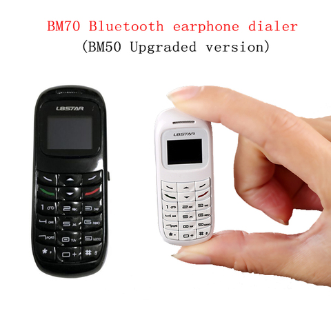 BM70 Mini Dialer Bluetooth Earphone Mobile Phone Headset Stereo Bass Magic Voice SIM Card Headphone for iPhone Android pk BM50 ► Photo 1/1