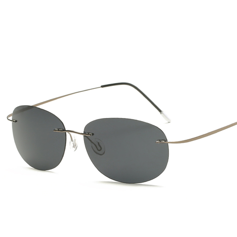 With case Polarized Titanium sunglasses Polaroid Brand Designer Gafas Men round Sun glasses sunglasses for men ► Photo 1/6