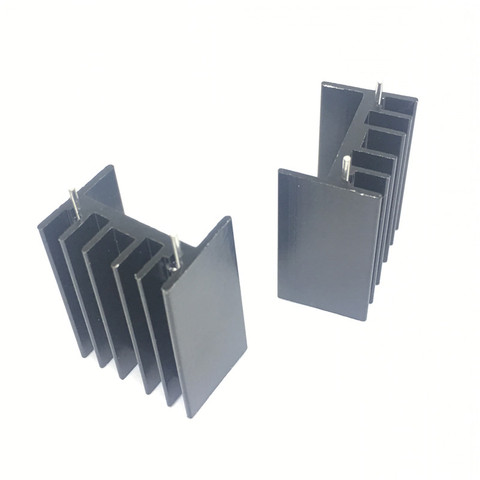 10PCS 25*23*16MM TO-220 Triode Heat Sink TO220 Transistor Aluminum Radiator Heat Sink With 2Pin ► Photo 1/6