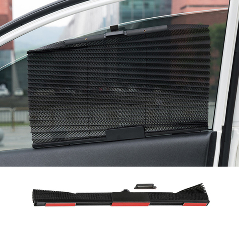 YCCPAUTO 1Pcs Car Side Window Sunshades Retractable Window Mesh Curtain for Auto Truck SunShield Vehicle Summer Protection ► Photo 1/6