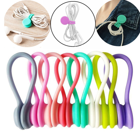 3Pcs/Pack Earphone Cord Winder Cable Holder Organizer Clips Multi Function Durable Magnet Headphones Winder Cables Drop Shipping ► Photo 1/6