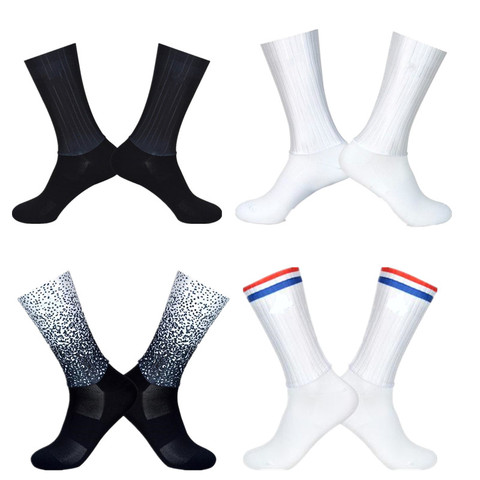New Summer Breathable Cycling Socks Men Anti Slip Seamless Aero Bike Wearproof Road Calcetines Ciclismo ► Photo 1/6