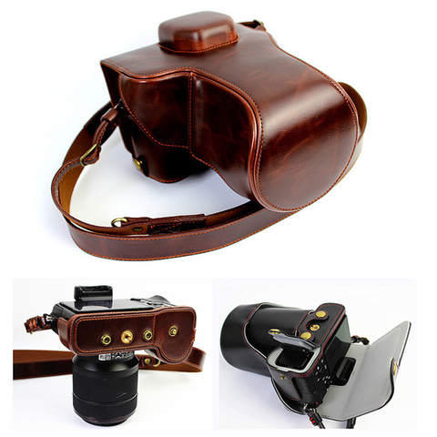 leather case Camera bag Case For Sony A9 a9 A7III A7M3 A7RIII A7RM3 A7 III Markiii A73 slr  Camera Cover With Battery Opening ► Photo 1/6