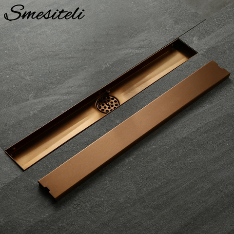 Smesiteli 304 Stainless Steel 600mm Tile Insert Rectangular Linear Floor Drain Bathroom Kitchen Hardware Invisible Shower ► Photo 1/6